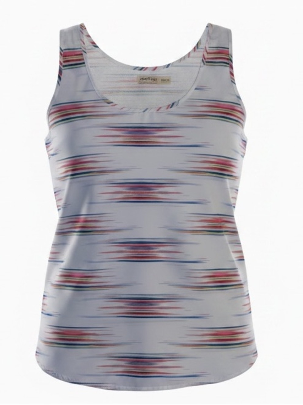 FADED GLORY TANK TEE Boho Indie Style Tank in White/MLT Size 16/18